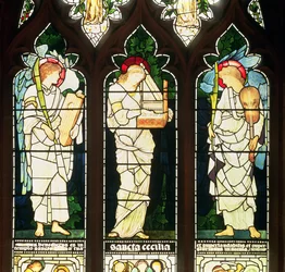 Santa Cecília e Dois Anjos, 1870 (vitral)